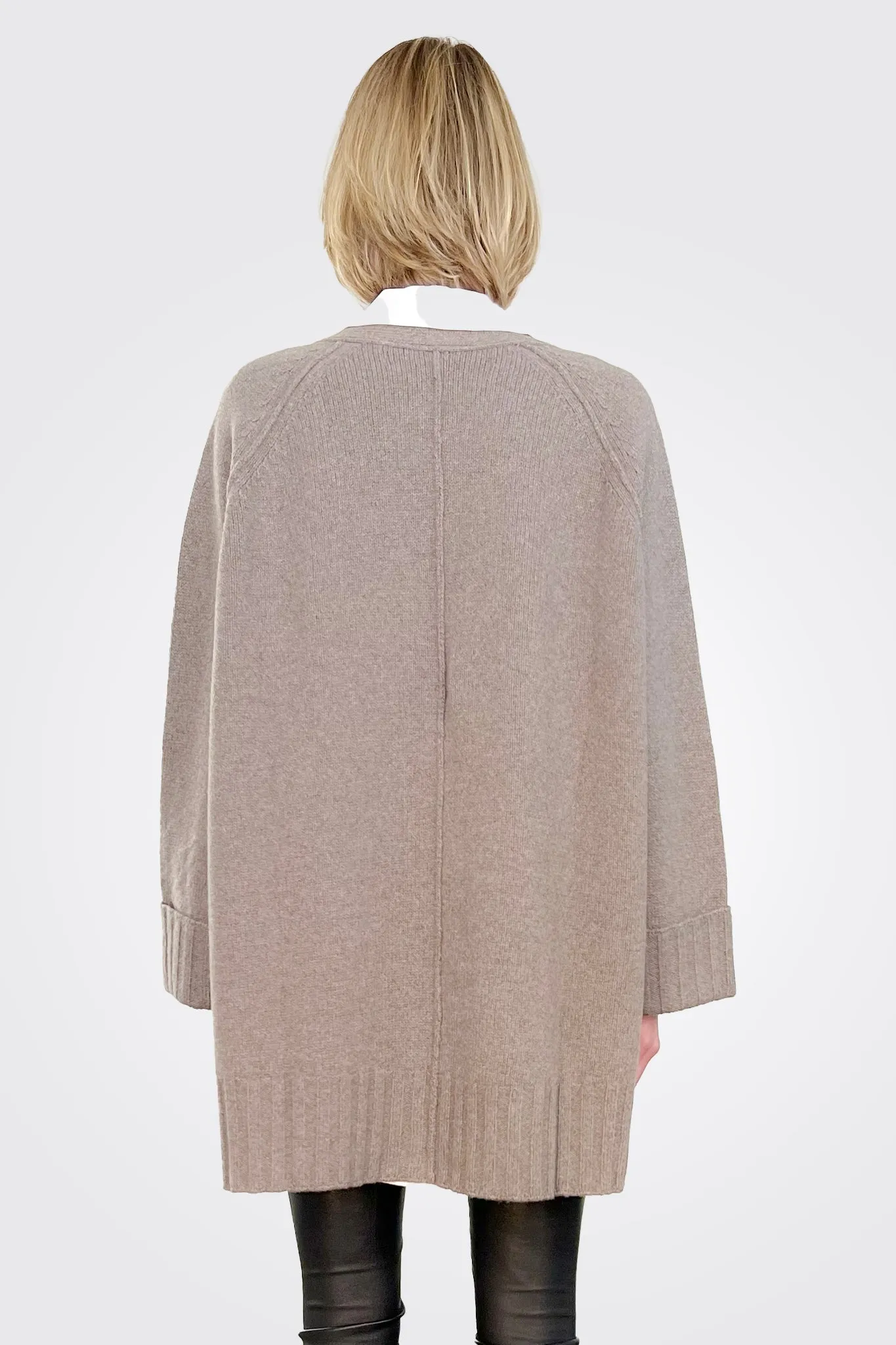Eco Cashmere Cardigan - Taupe
