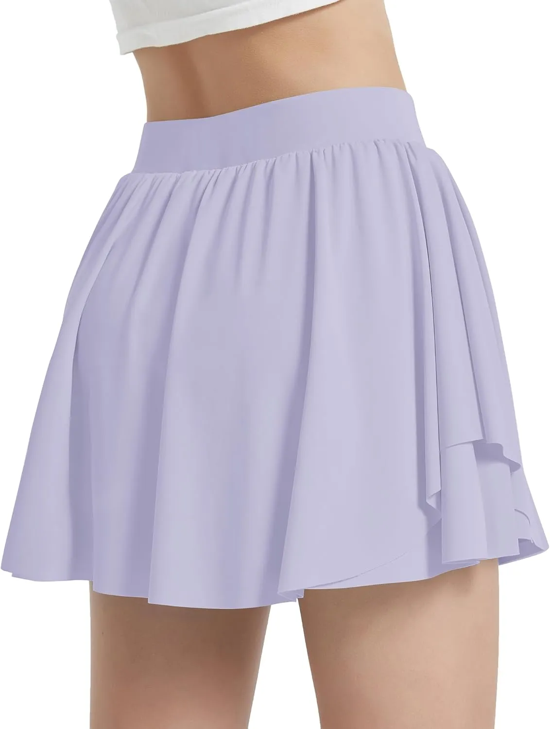 EXARUS Girls Tennis Skirts with Pockets Kids Athletic Skorts Golf Cheer Mini Tiered Skirt High Waisted Shorts 6-14Y