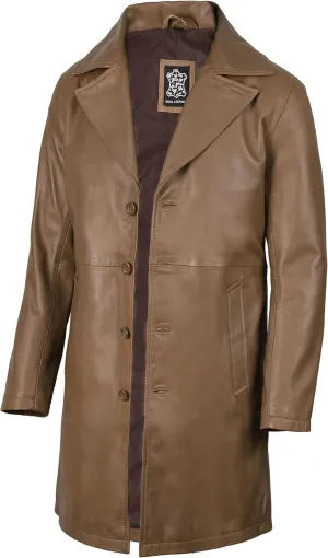 fjackets Leather Car Coats For Men   Length Real Lambskin Mens Fashion Brown & Black Leather Jacket Men