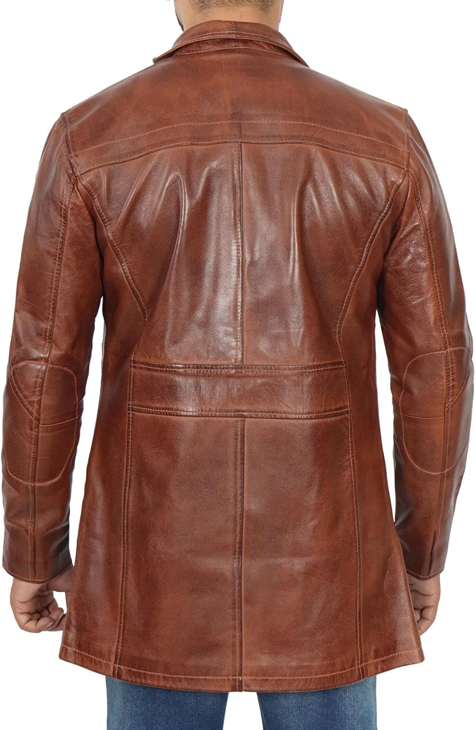 fjackets Leather Car Coats For Men   Length Real Lambskin Mens Fashion Brown & Black Leather Jacket Men