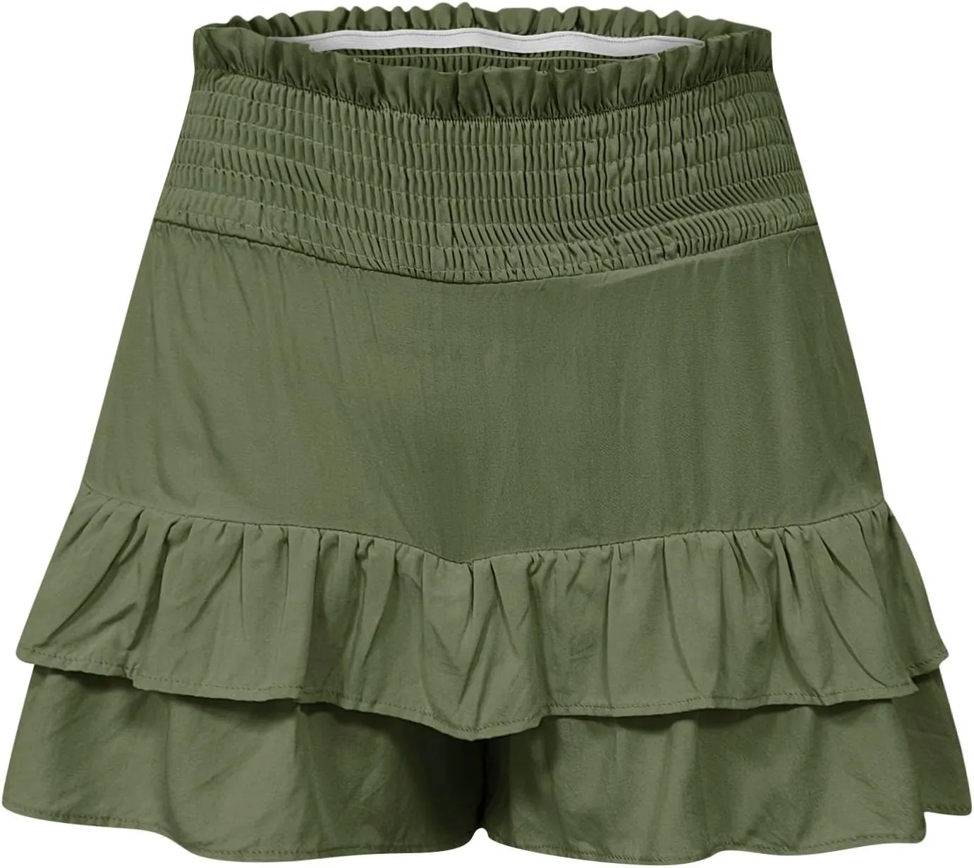 Flowy Shorts for Women Casual High Waisted Boho Floral Butterfly Beach Skorts Y2K Layered Ruffle Wrap Mini Short Pants