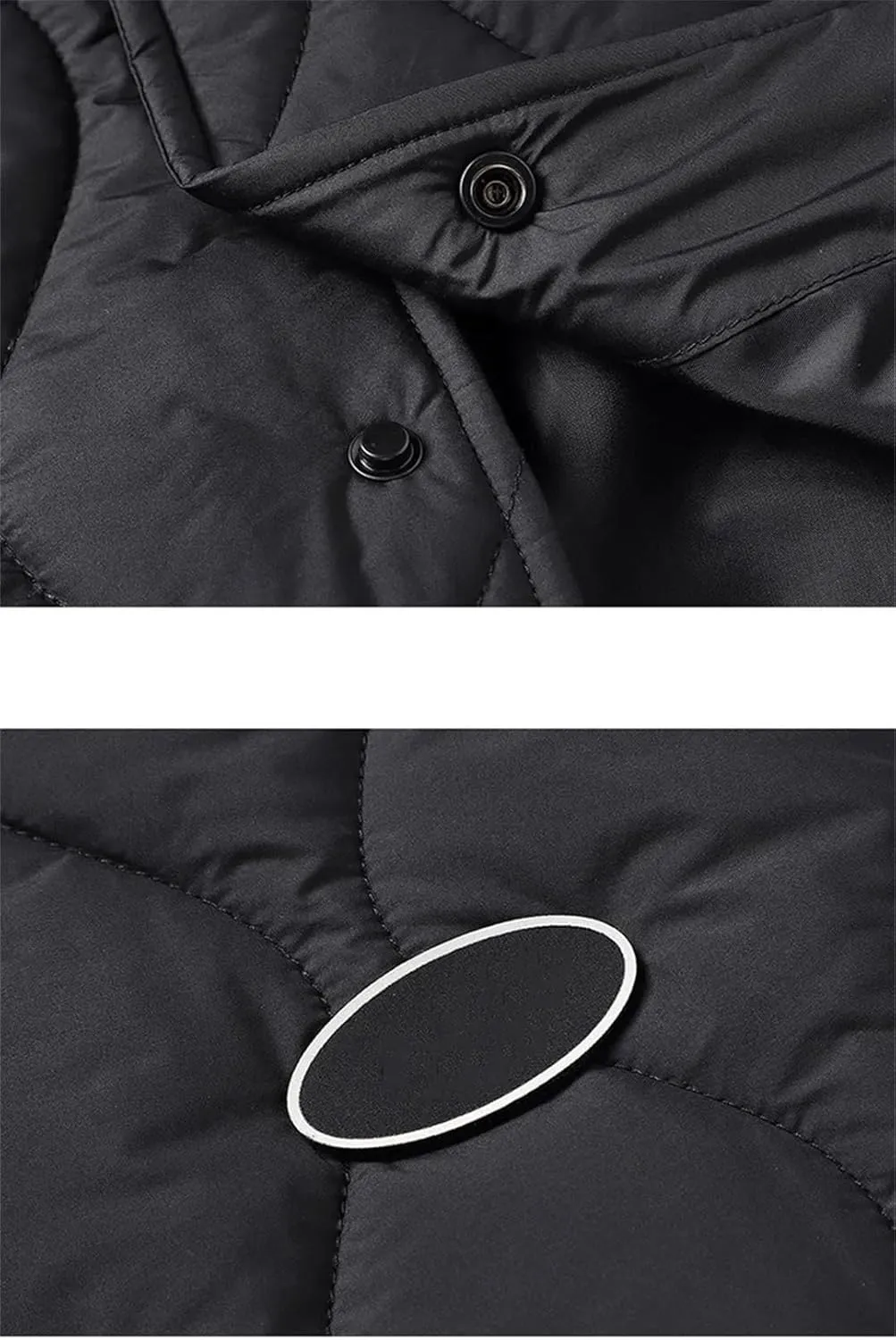 Fnfmrfmr Men Solid Stand Collar Jacket Parka Warm Loose Casual Puffer Cotton Padded Jackets Coat