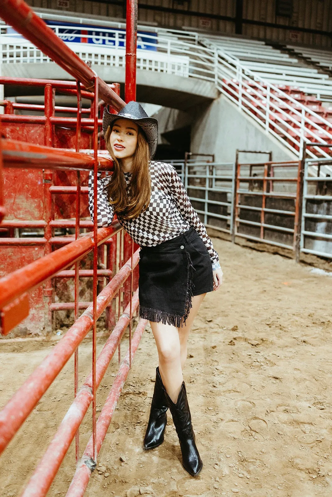 Gamblin' Town Mesh Top