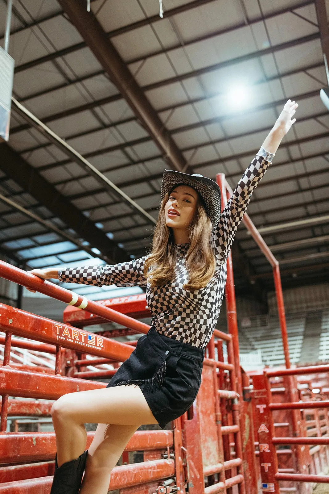 Gamblin' Town Mesh Top
