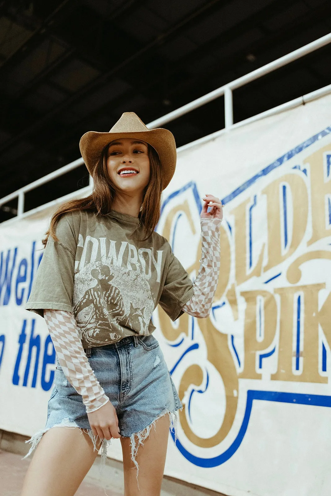 Gamblin' Town Mesh Top