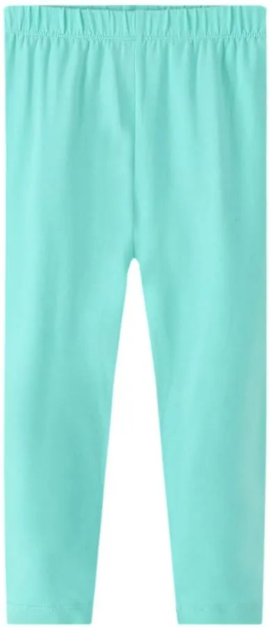 Girls Leggings 3-Pack Set Cotton Casual Solid Stripe Stretch Tights Pants