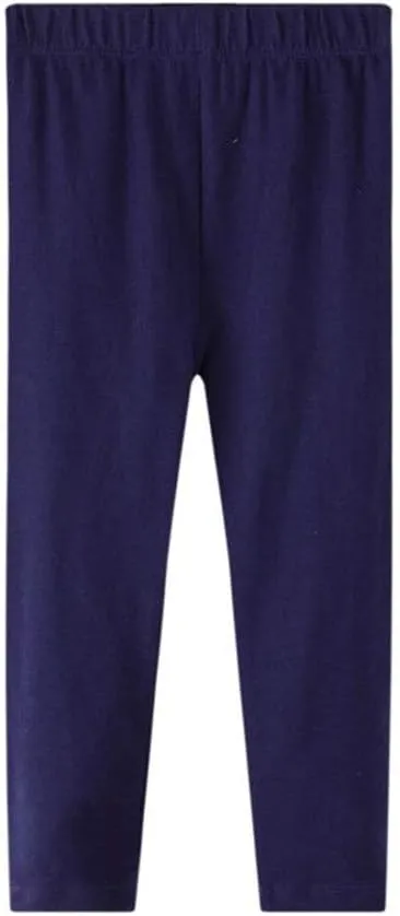 Girls Leggings 3-Pack Set Cotton Casual Solid Stripe Stretch Tights Pants
