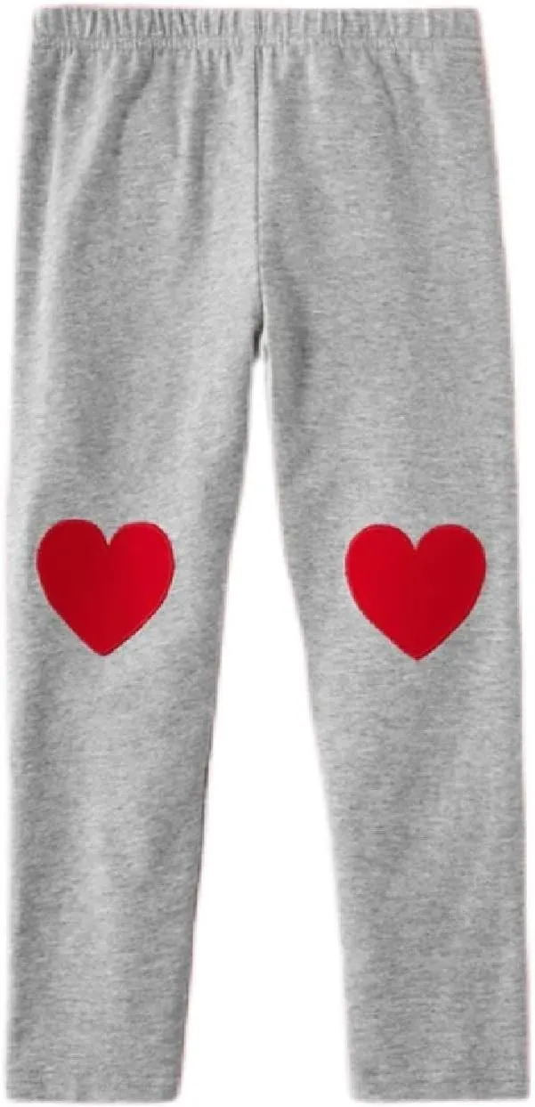 Girls Leggings 3-Pack Set Cotton Casual Solid Stripe Stretch Tights Pants