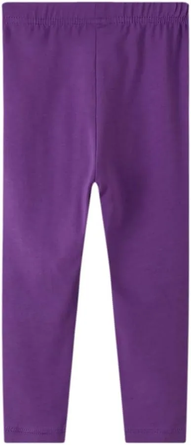 Girls Leggings 3-Pack Set Cotton Casual Solid Stripe Stretch Tights Pants