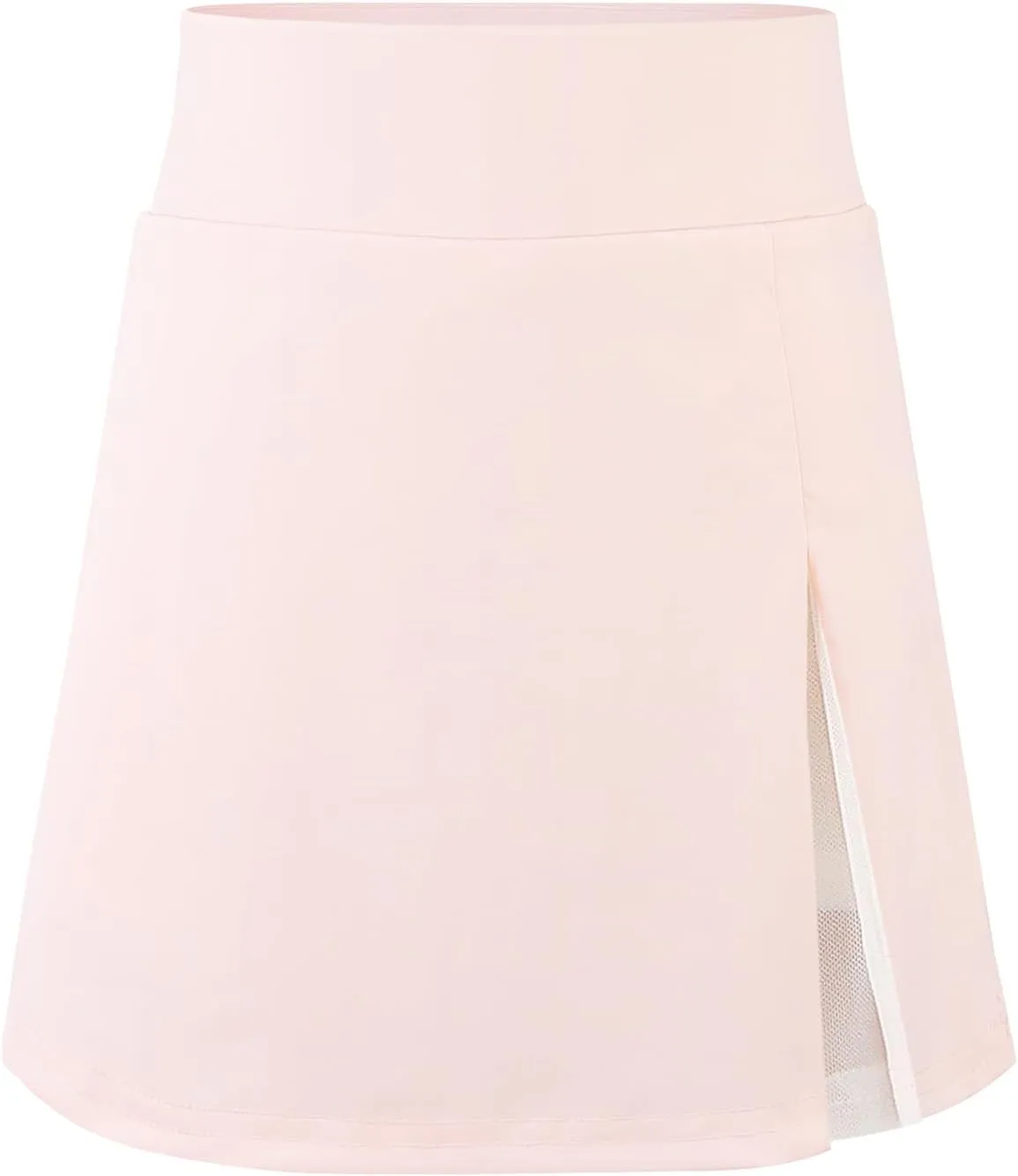 Girls Tennis Skirt with Shorts Pocket, High Waisted Athletic Skort Kids Splicing Mesh A-Line Skirts for Golf Running