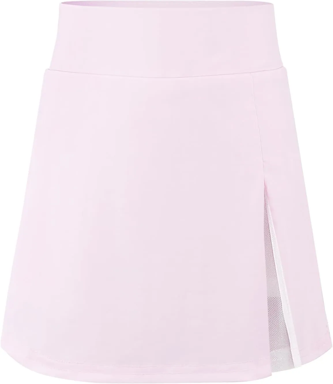 Girls Tennis Skirt with Shorts Pocket, High Waisted Athletic Skort Kids Splicing Mesh A-Line Skirts for Golf Running