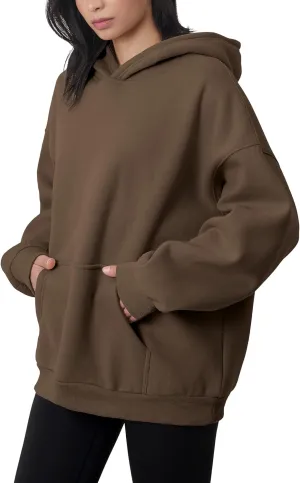 GIVON Women's Oversized Hoodie Heavyweight Fleece Sweatshirt Warm Long Sleeve Pullover Fall Winter Clothes