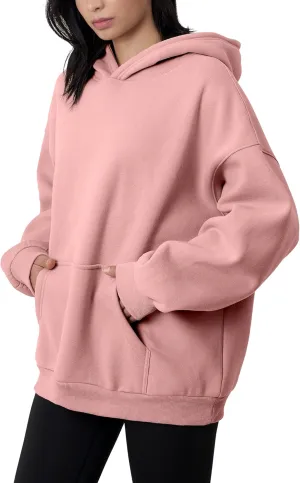 GIVON Women's Oversized Hoodie Heavyweight Fleece Sweatshirt Warm Long Sleeve Pullover Fall Winter Clothes