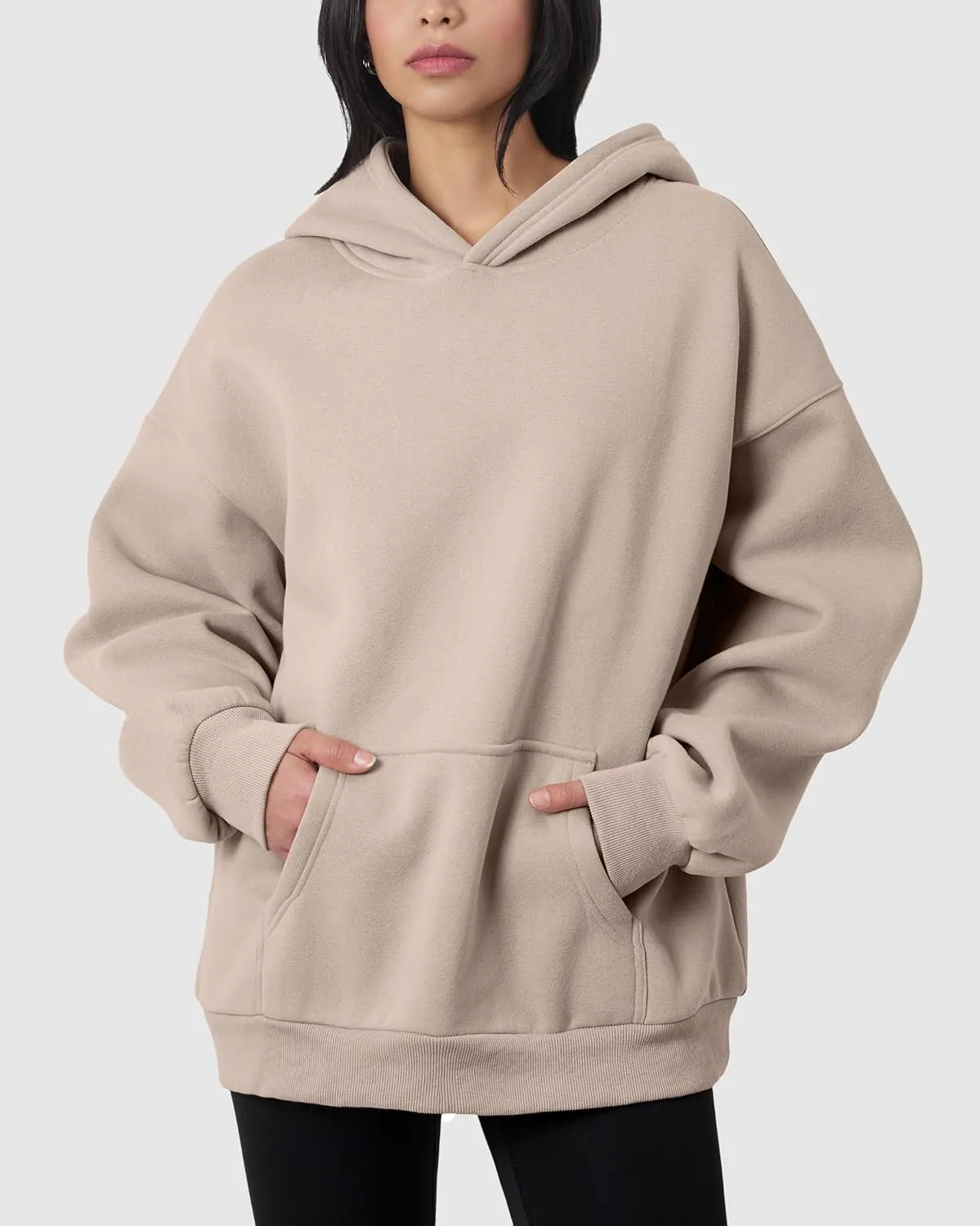 GIVON Women's Oversized Hoodie Heavyweight Fleece Sweatshirt Warm Long Sleeve Pullover Fall Winter Clothes