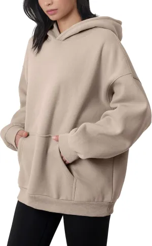 GIVON Women's Oversized Hoodie Heavyweight Fleece Sweatshirt Warm Long Sleeve Pullover Fall Winter Clothes