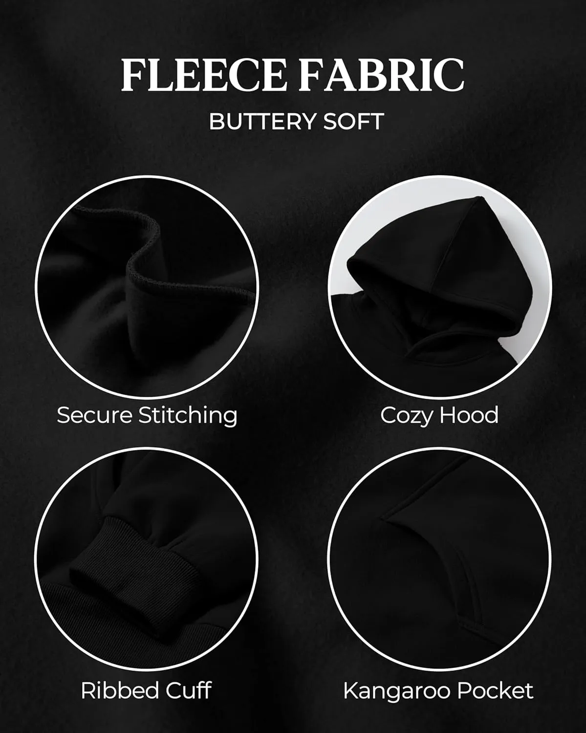 GIVON Women's Oversized Hoodie Heavyweight Fleece Sweatshirt Warm Long Sleeve Pullover Fall Winter Clothes