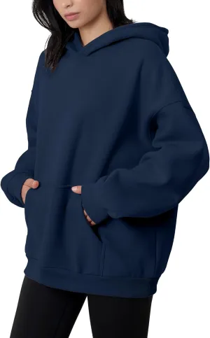 GIVON Women's Oversized Hoodie Heavyweight Fleece Sweatshirt Warm Long Sleeve Pullover Fall Winter Clothes