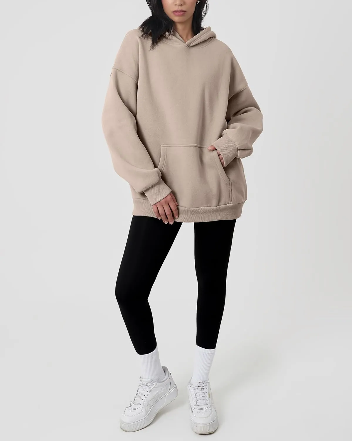 GIVON Women's Oversized Hoodie Heavyweight Fleece Sweatshirt Warm Long Sleeve Pullover Fall Winter Clothes