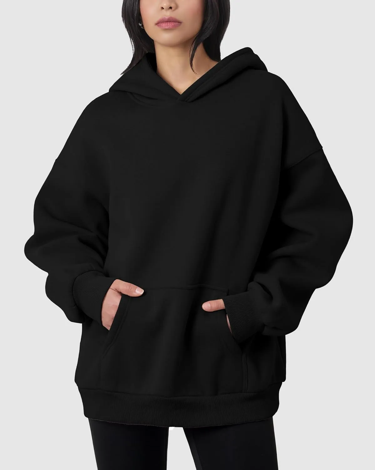 GIVON Women's Oversized Hoodie Heavyweight Fleece Sweatshirt Warm Long Sleeve Pullover Fall Winter Clothes