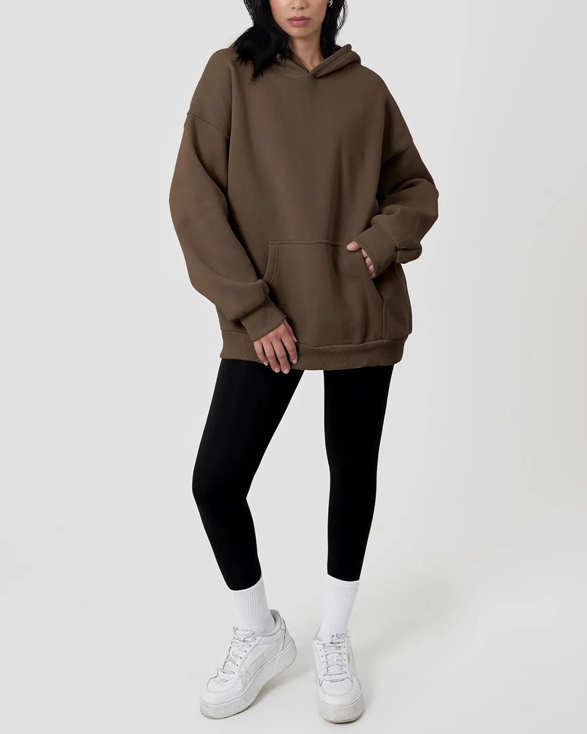 GIVON Women's Oversized Hoodie Heavyweight Fleece Sweatshirt Warm Long Sleeve Pullover Fall Winter Clothes