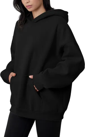 GIVON Women's Oversized Hoodie Heavyweight Fleece Sweatshirt Warm Long Sleeve Pullover Fall Winter Clothes