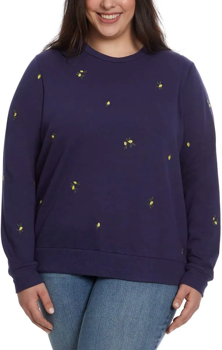 Gloria Vanderbilt Ladies' Embroidered Crewneck Long Sleeve Pullover
