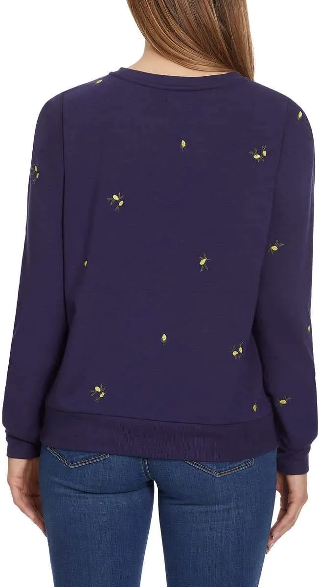 Gloria Vanderbilt Ladies' Embroidered Crewneck Long Sleeve Pullover