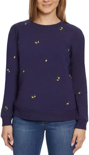 Gloria Vanderbilt Ladies' Embroidered Crewneck Long Sleeve Pullover