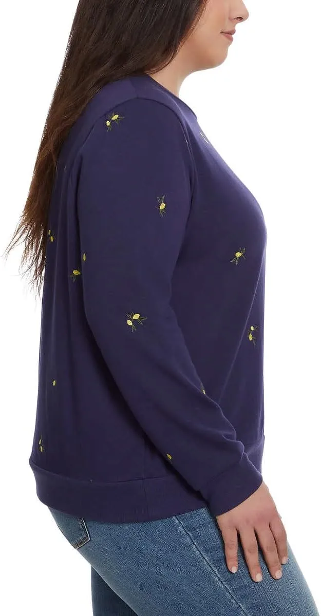 Gloria Vanderbilt Ladies' Embroidered Crewneck Long Sleeve Pullover