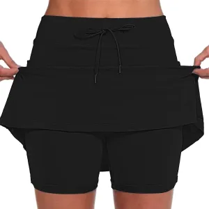 Golf Skirts for Women Athletic Mini Crossover Skirts Ladies Tennis Yoga Shorts Golf Summer Vacation Beach Casual