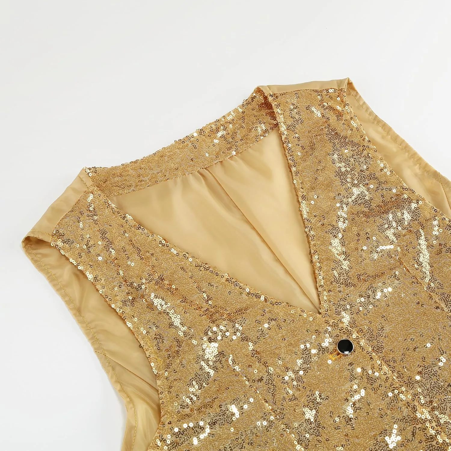 GRAJTCIN Mens Sequin Vest V-Neck Prom Vest Jacket Shiny Party Dress Suit Waistcoat Bowtie Set