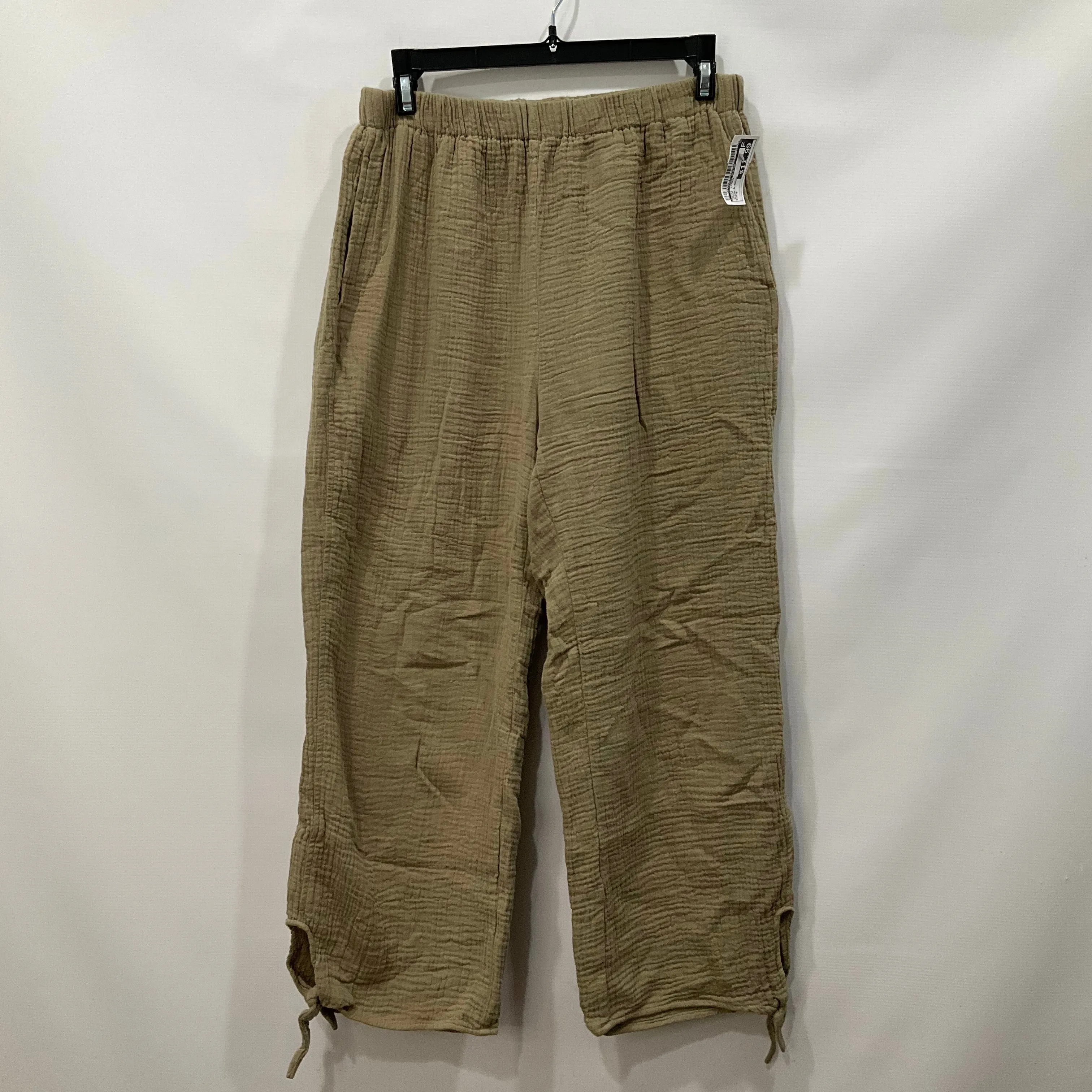 Green Pants Linen grade & gather, Size S