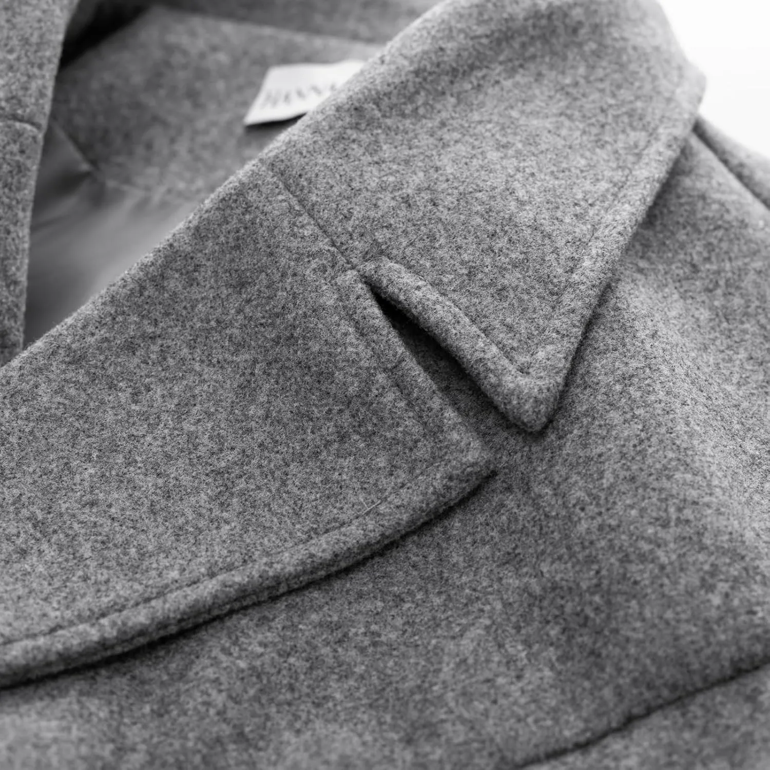Hanna Nikole Women's Plus Size Wool Dress Coat Double Breasted Pea Coats Long Trench Coat