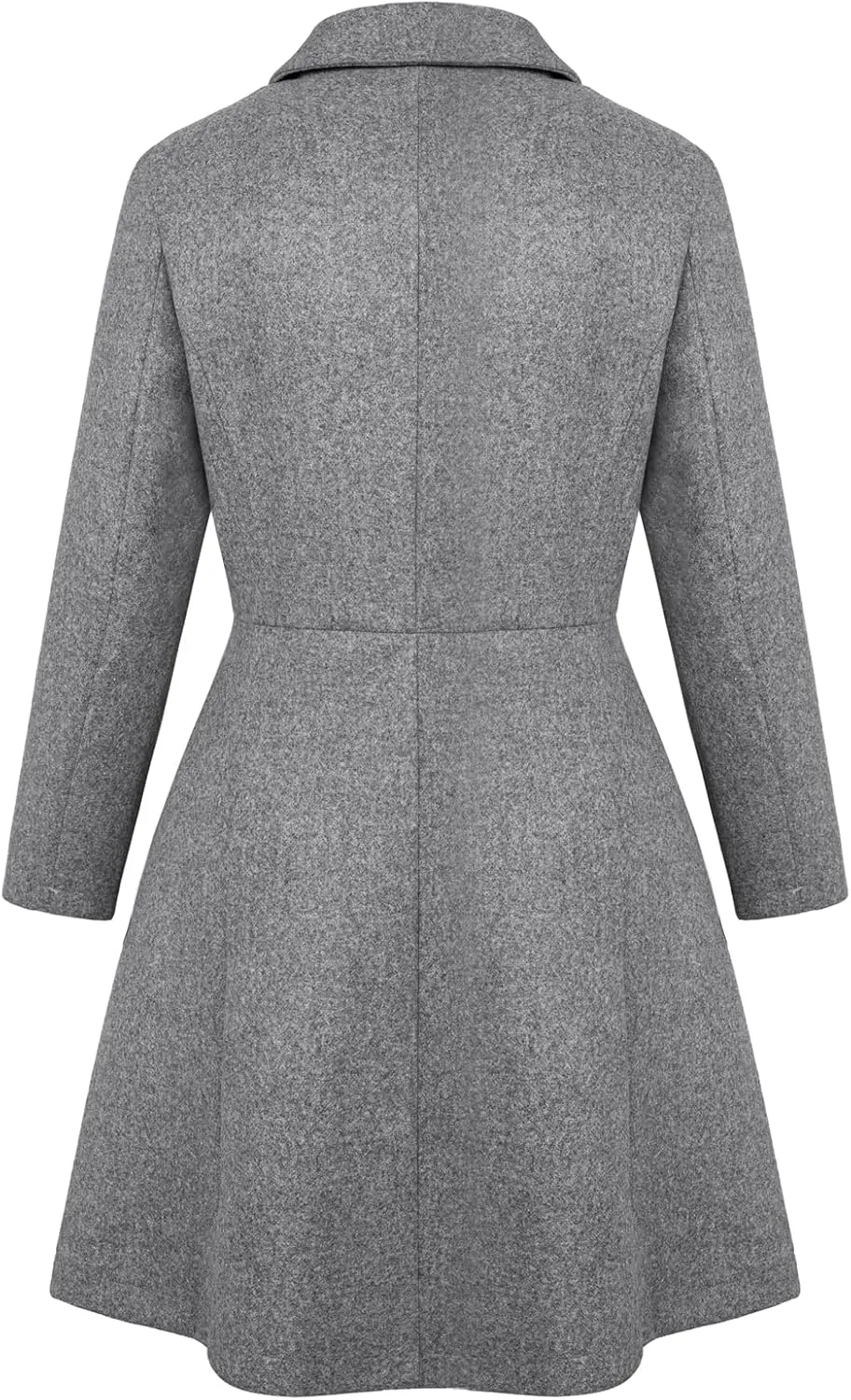 Hanna Nikole Women's Plus Size Wool Dress Coat Double Breasted Pea Coats Long Trench Coat