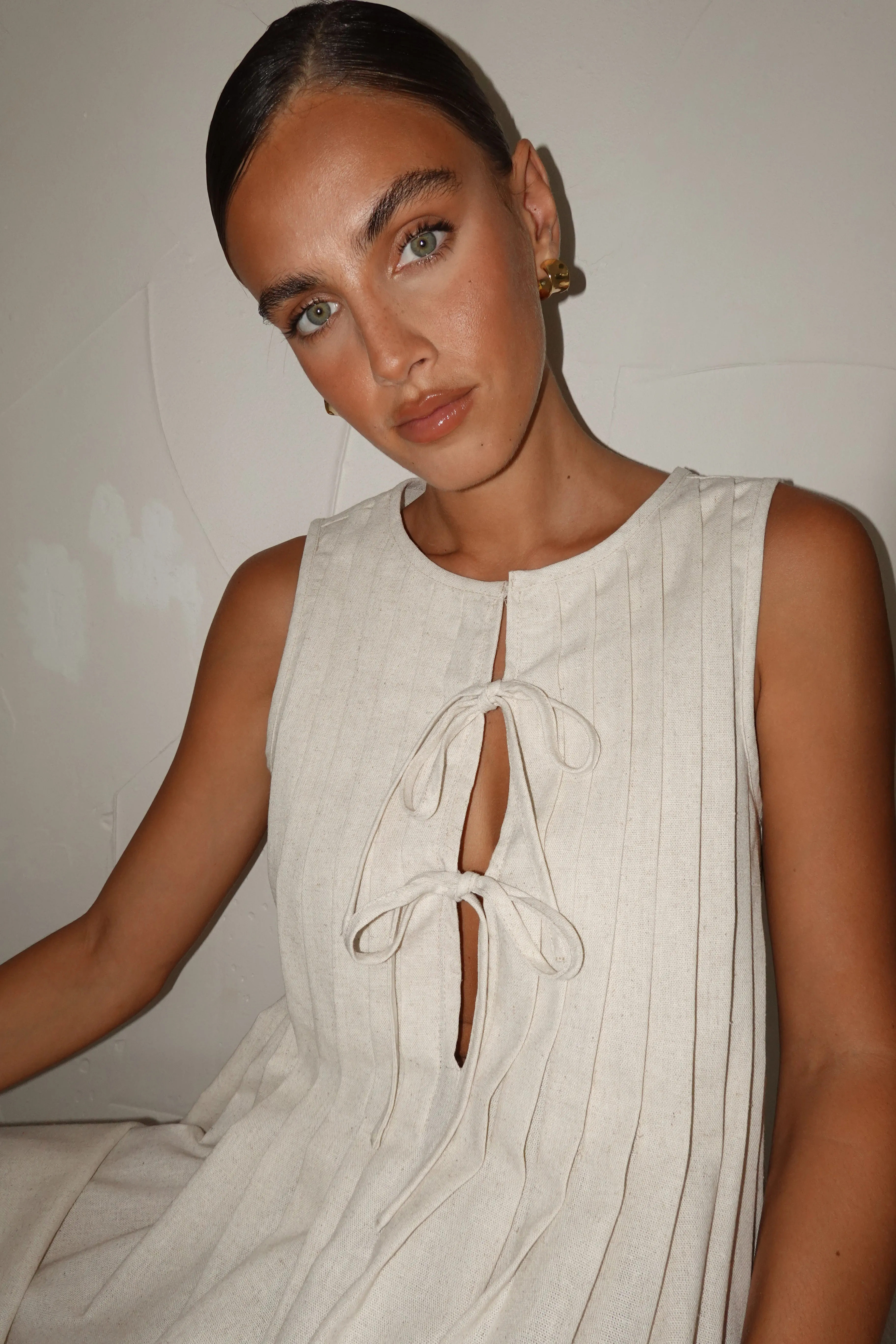 Harper Mini Dress (Cream)