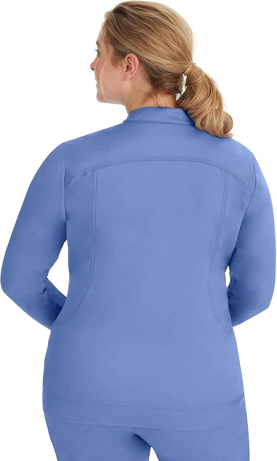 Healing Hands Women's Scrub Jacket, Zip-Up Front with 2-Way Stretch Comfort & Big Kangaroo Pockets 5038