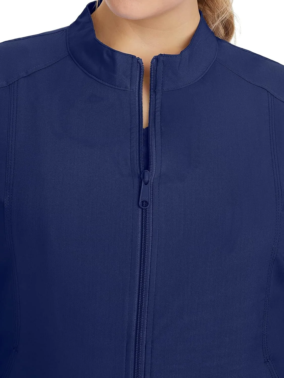 Healing Hands Women's Scrub Jacket, Zip-Up Front with 2-Way Stretch Comfort & Big Kangaroo Pockets 5038