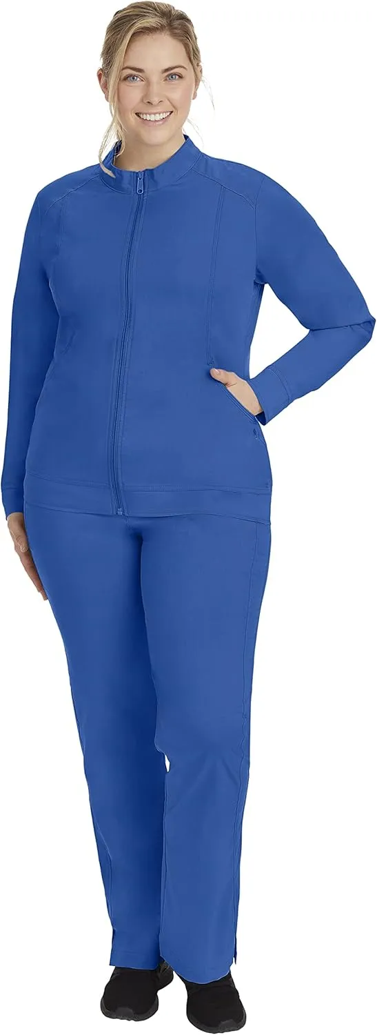 Healing Hands Women's Scrub Jacket, Zip-Up Front with 2-Way Stretch Comfort & Big Kangaroo Pockets 5038