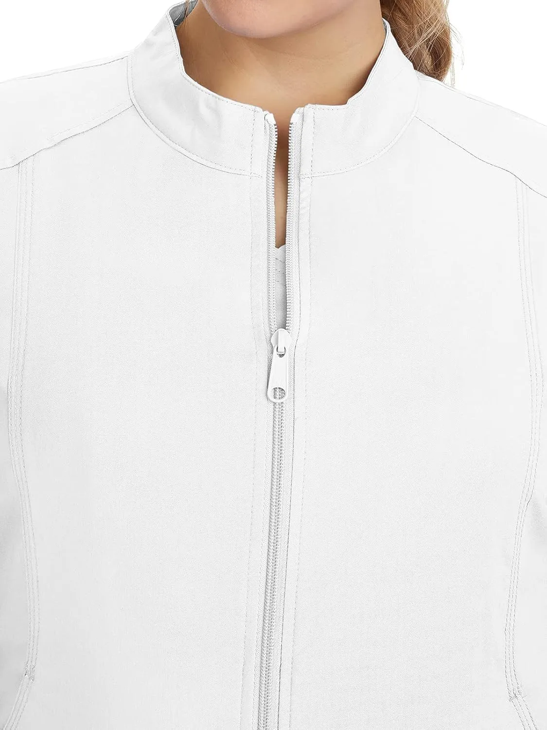 Healing Hands Women's Scrub Jacket, Zip-Up Front with 2-Way Stretch Comfort & Big Kangaroo Pockets 5038
