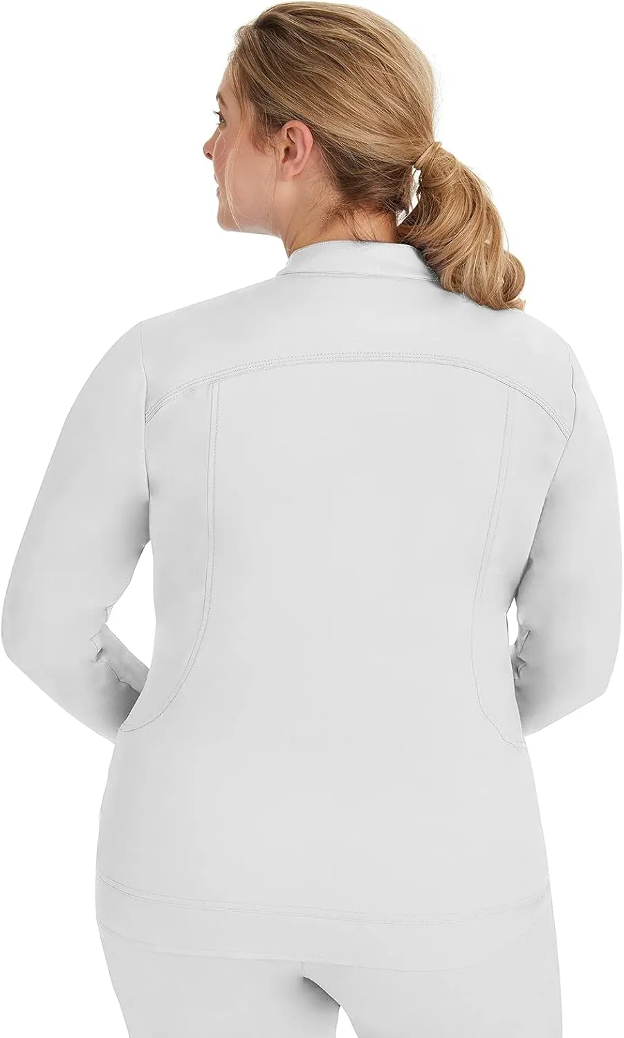 Healing Hands Women's Scrub Jacket, Zip-Up Front with 2-Way Stretch Comfort & Big Kangaroo Pockets 5038