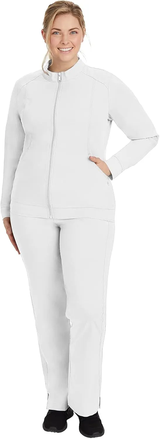Healing Hands Women's Scrub Jacket, Zip-Up Front with 2-Way Stretch Comfort & Big Kangaroo Pockets 5038