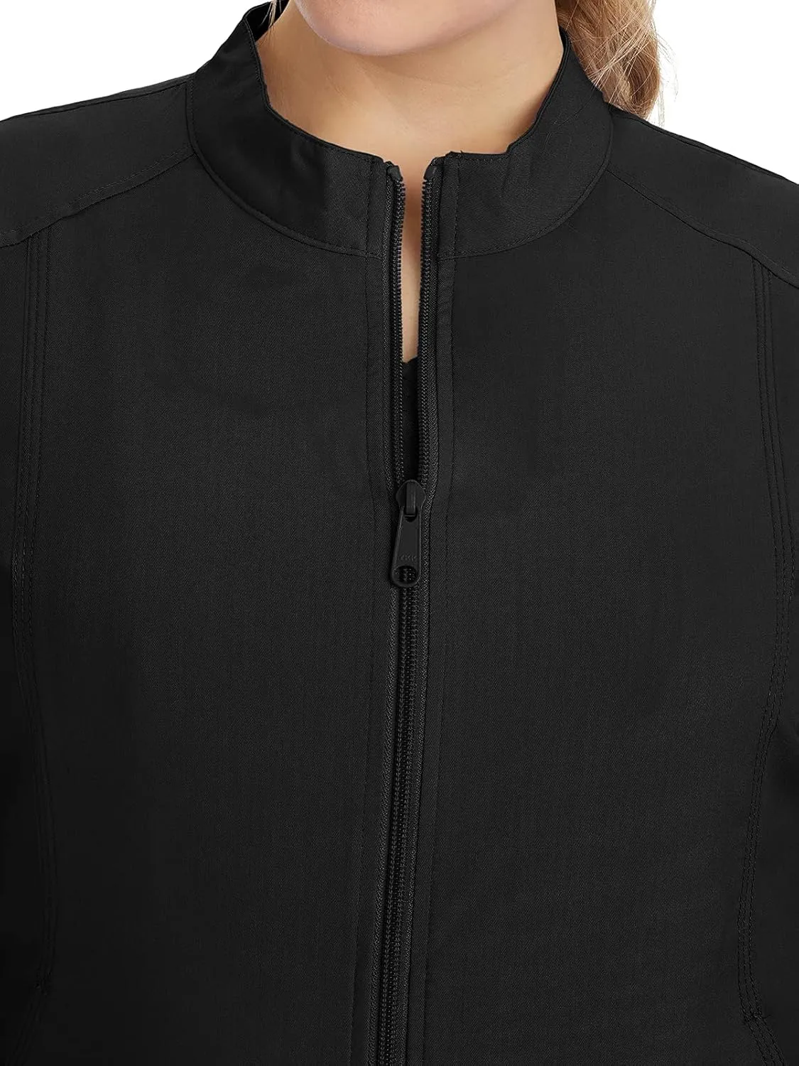 Healing Hands Women's Scrub Jacket, Zip-Up Front with 2-Way Stretch Comfort & Big Kangaroo Pockets 5038
