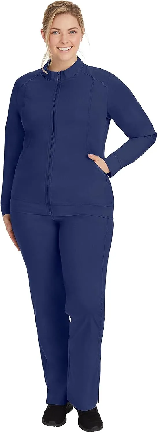 Healing Hands Women's Scrub Jacket, Zip-Up Front with 2-Way Stretch Comfort & Big Kangaroo Pockets 5038