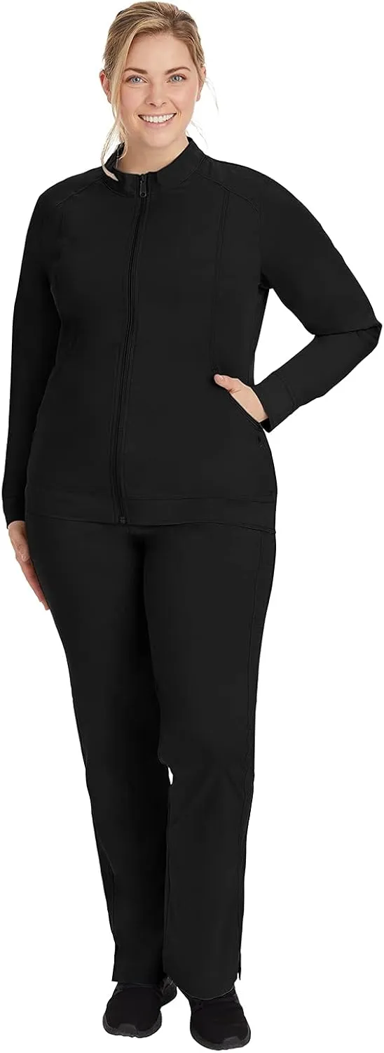 Healing Hands Women's Scrub Jacket, Zip-Up Front with 2-Way Stretch Comfort & Big Kangaroo Pockets 5038