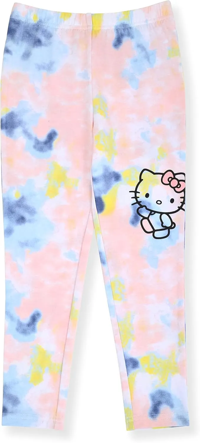 Hello Kitty Girls Legging Set 2 Piece Sherpa Fleece Crew Neck Sweatshirt and Leggings Outfit