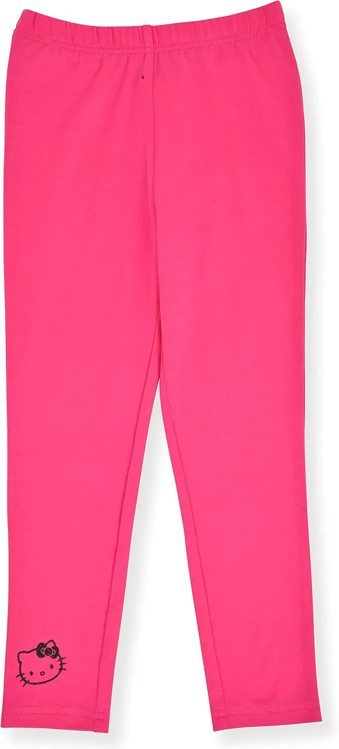Hello Kitty Girls Legging Set 2 Piece Sherpa Fleece Crew Neck Sweatshirt and Leggings Outfit