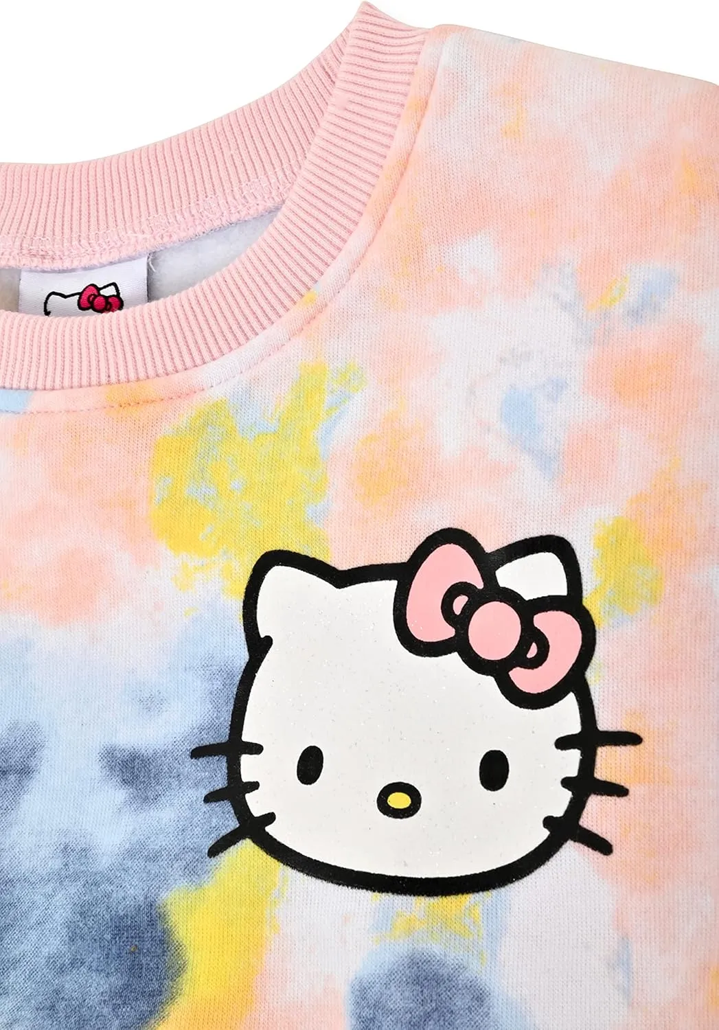 Hello Kitty Girls Legging Set 2 Piece Sherpa Fleece Crew Neck Sweatshirt and Leggings Outfit