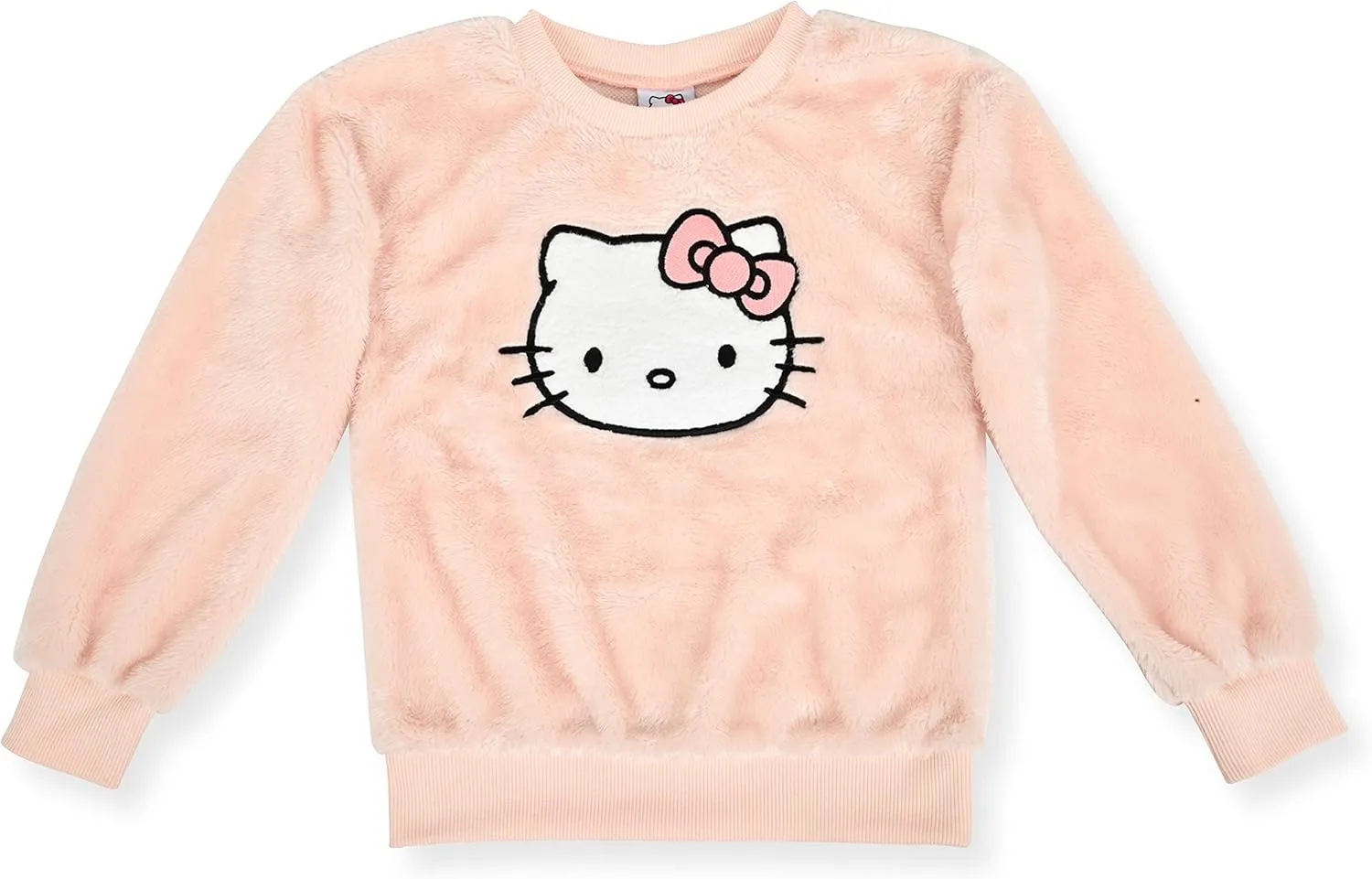 Hello Kitty Girls Legging Set 2 Piece Sherpa Fleece Crew Neck Sweatshirt and Leggings Outfit