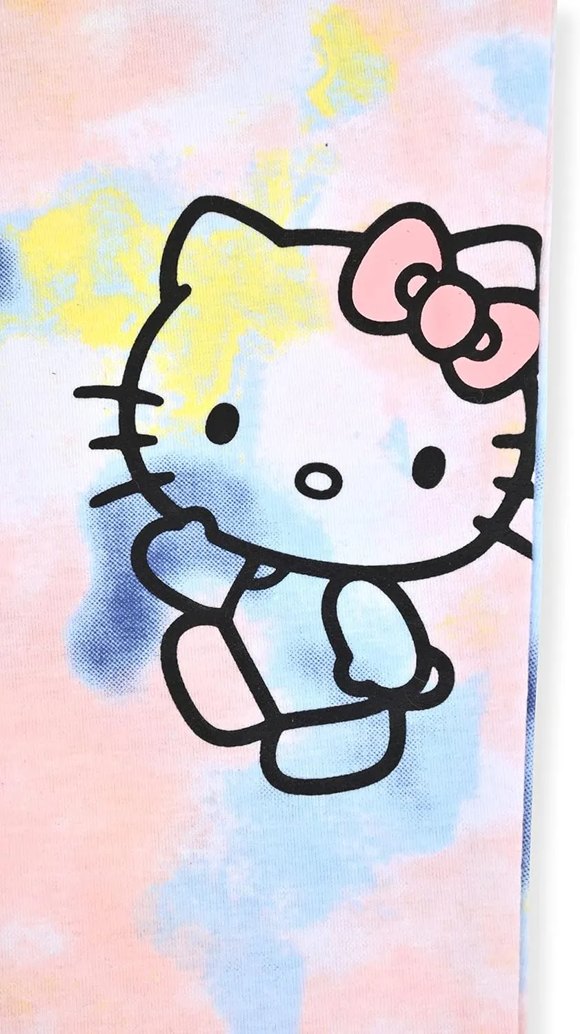 Hello Kitty Girls Legging Set 2 Piece Sherpa Fleece Crew Neck Sweatshirt and Leggings Outfit