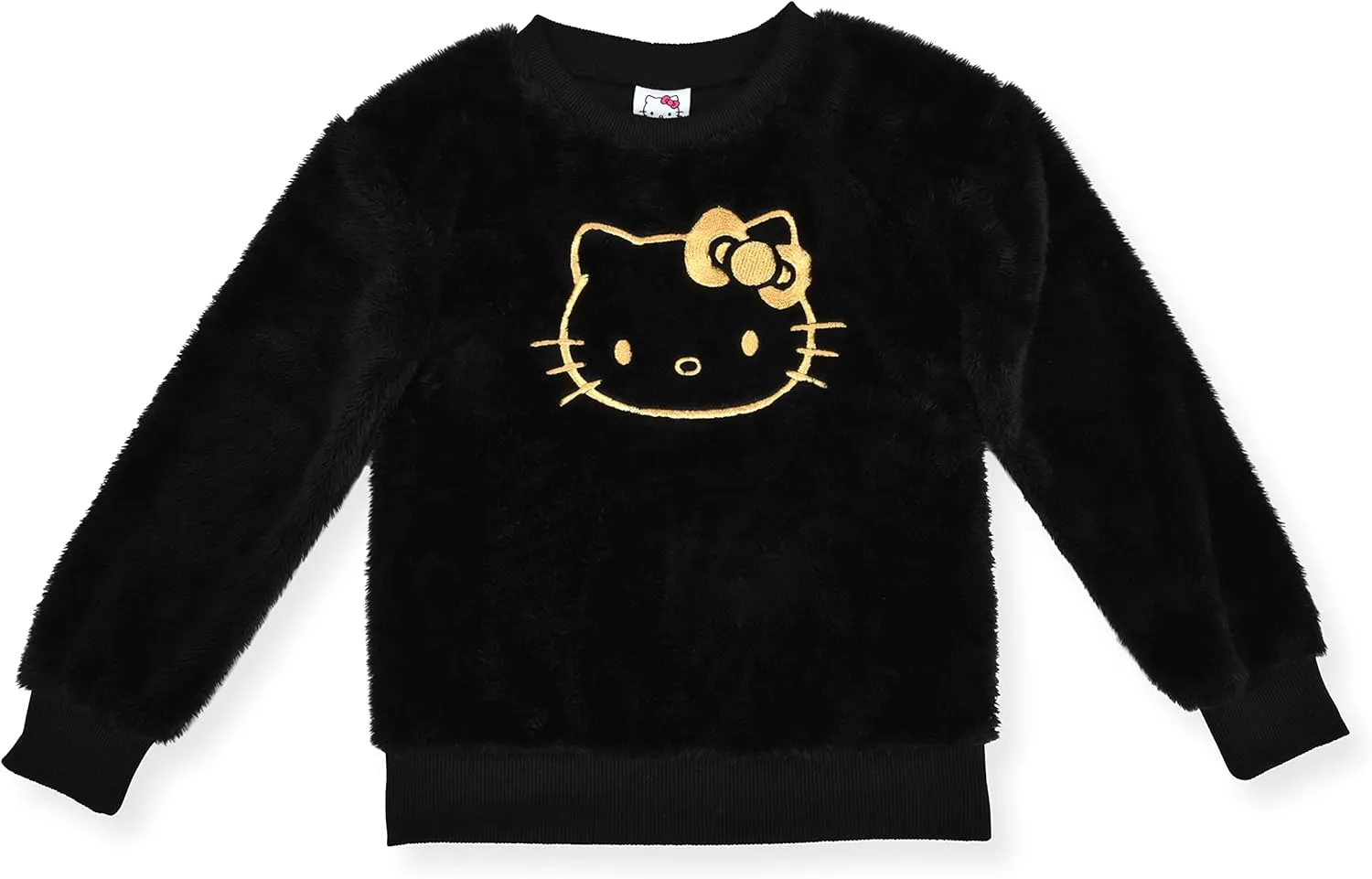 Hello Kitty Girls Legging Set 2 Piece Sherpa Fleece Crew Neck Sweatshirt and Leggings Outfit